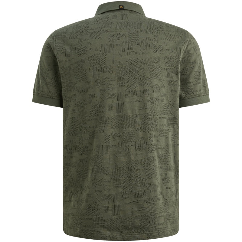Polo jacquardpatroon - groen