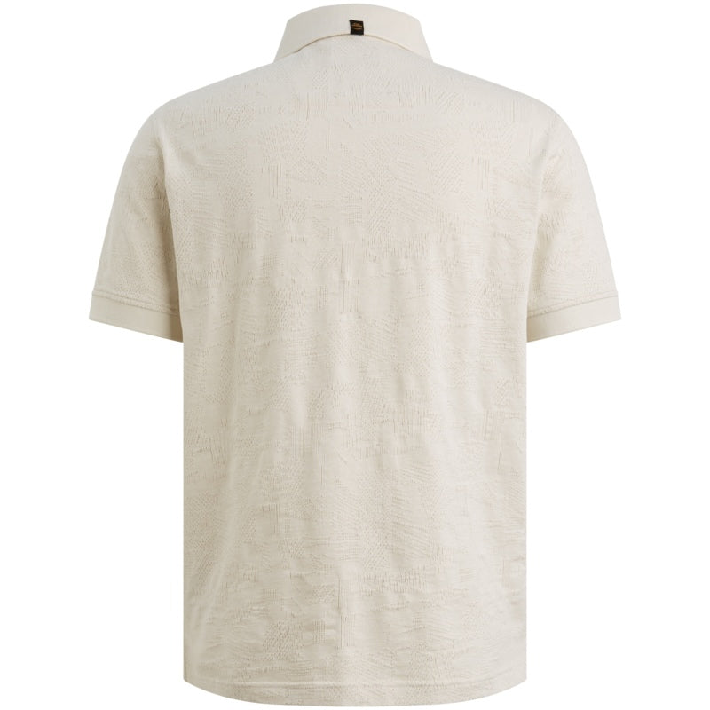 Polo jacquardpatroon - beige