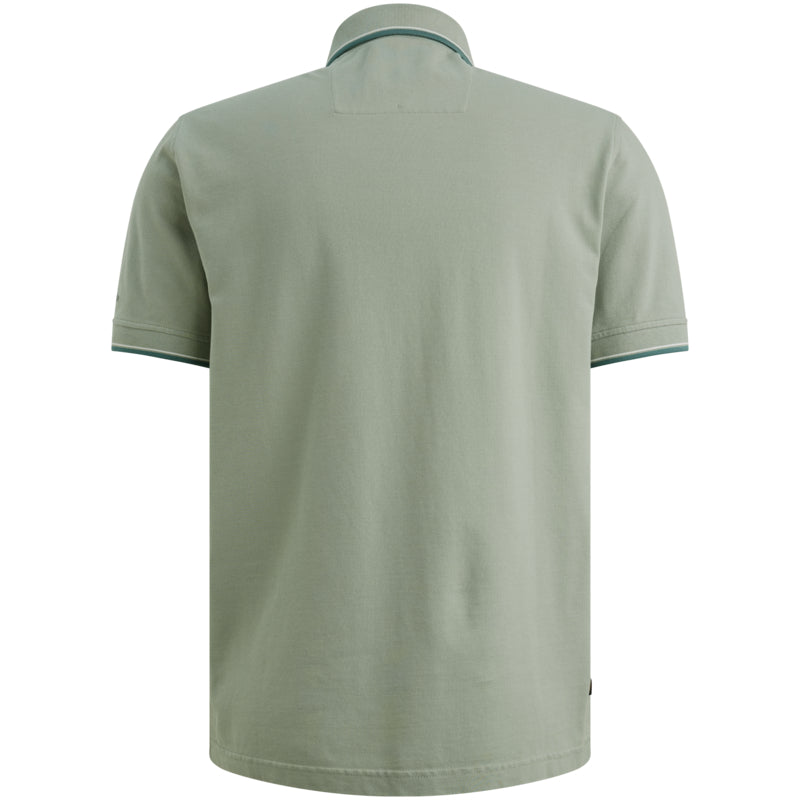 Polo piqué met artwork - iceberg green
