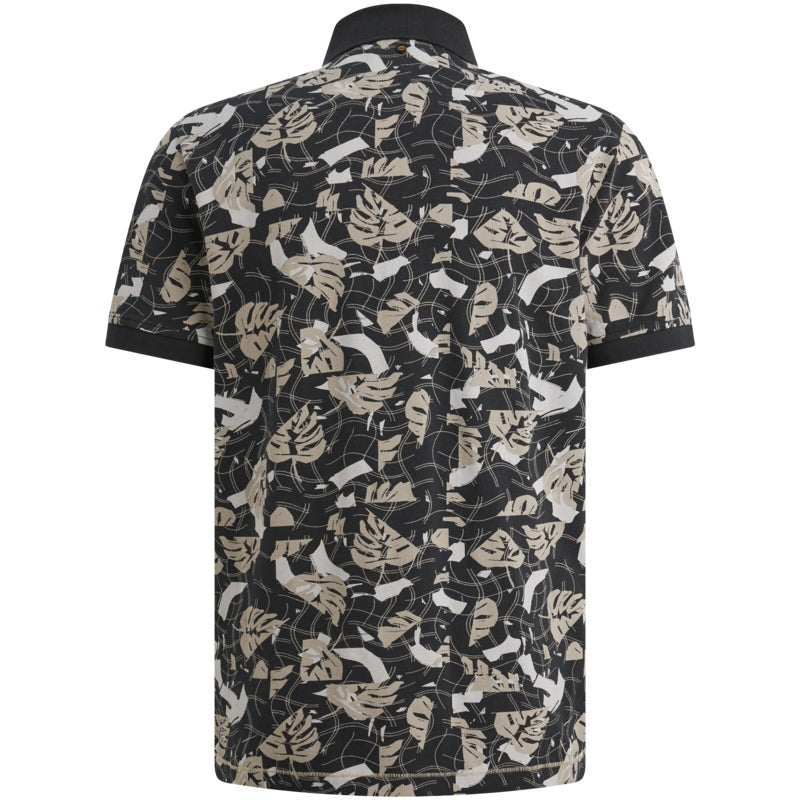 Polo allover print - blauw