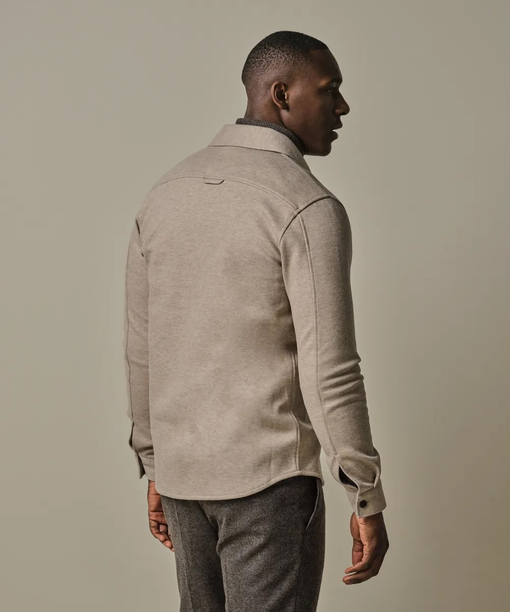 Overshirt wool knitted - beige
