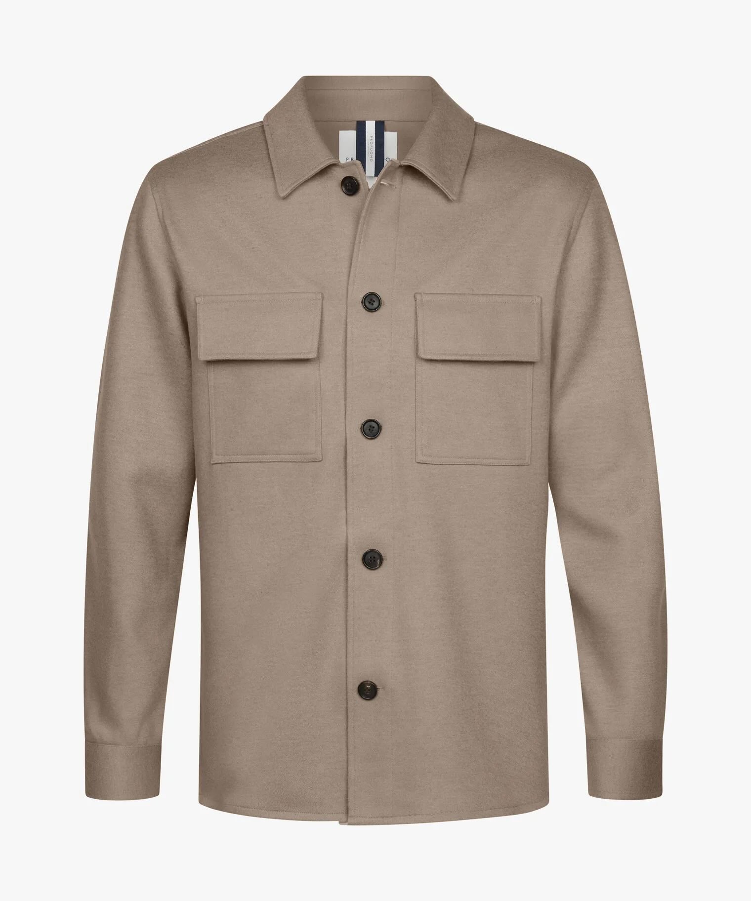 Overshirt wool knitted - beige