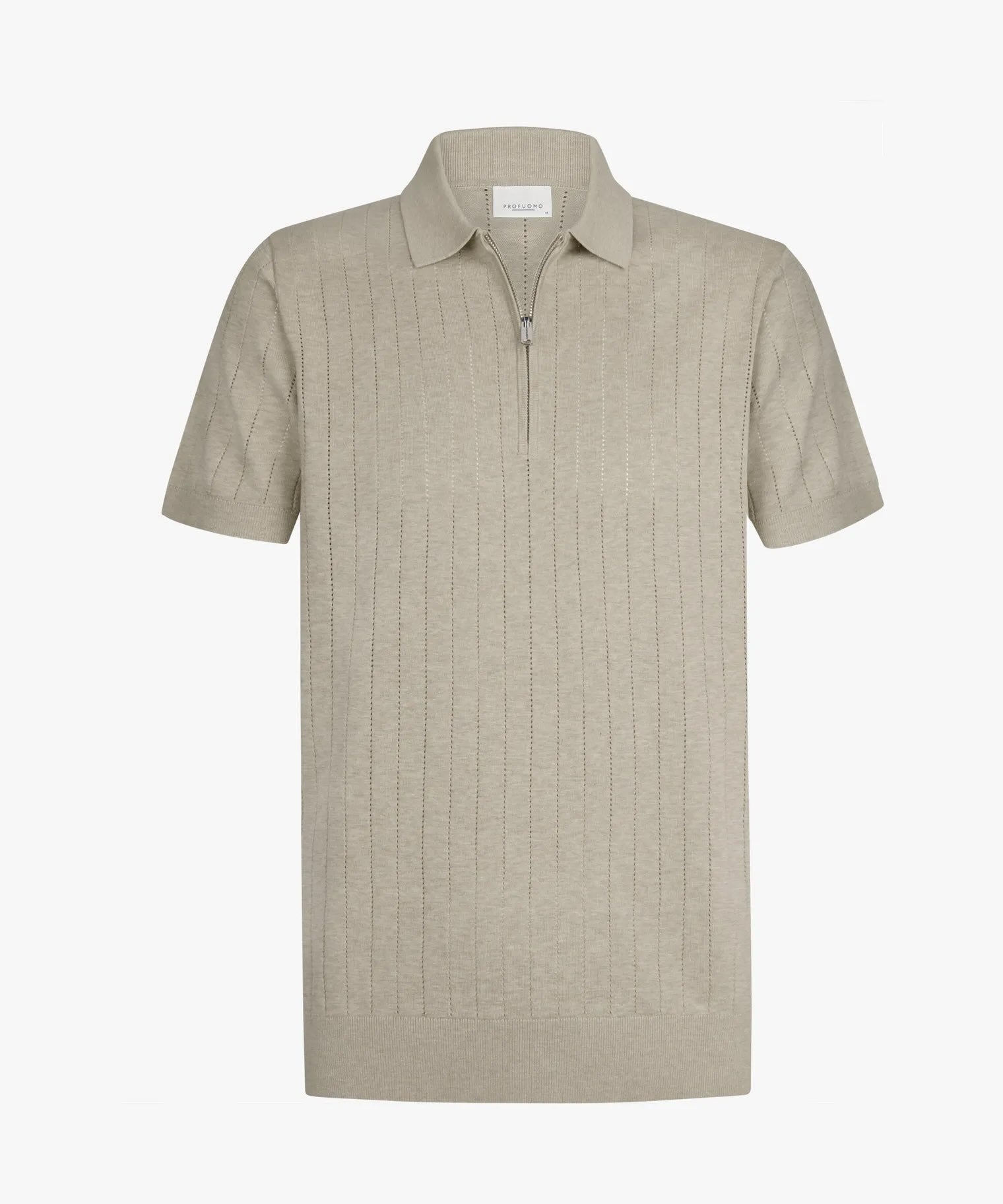 Polo quarter zip - beige