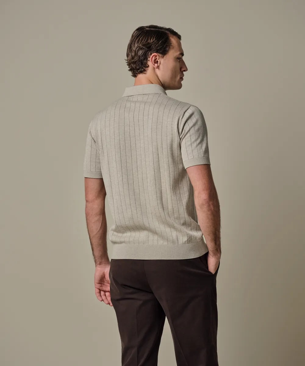 Polo quarter zip - beige