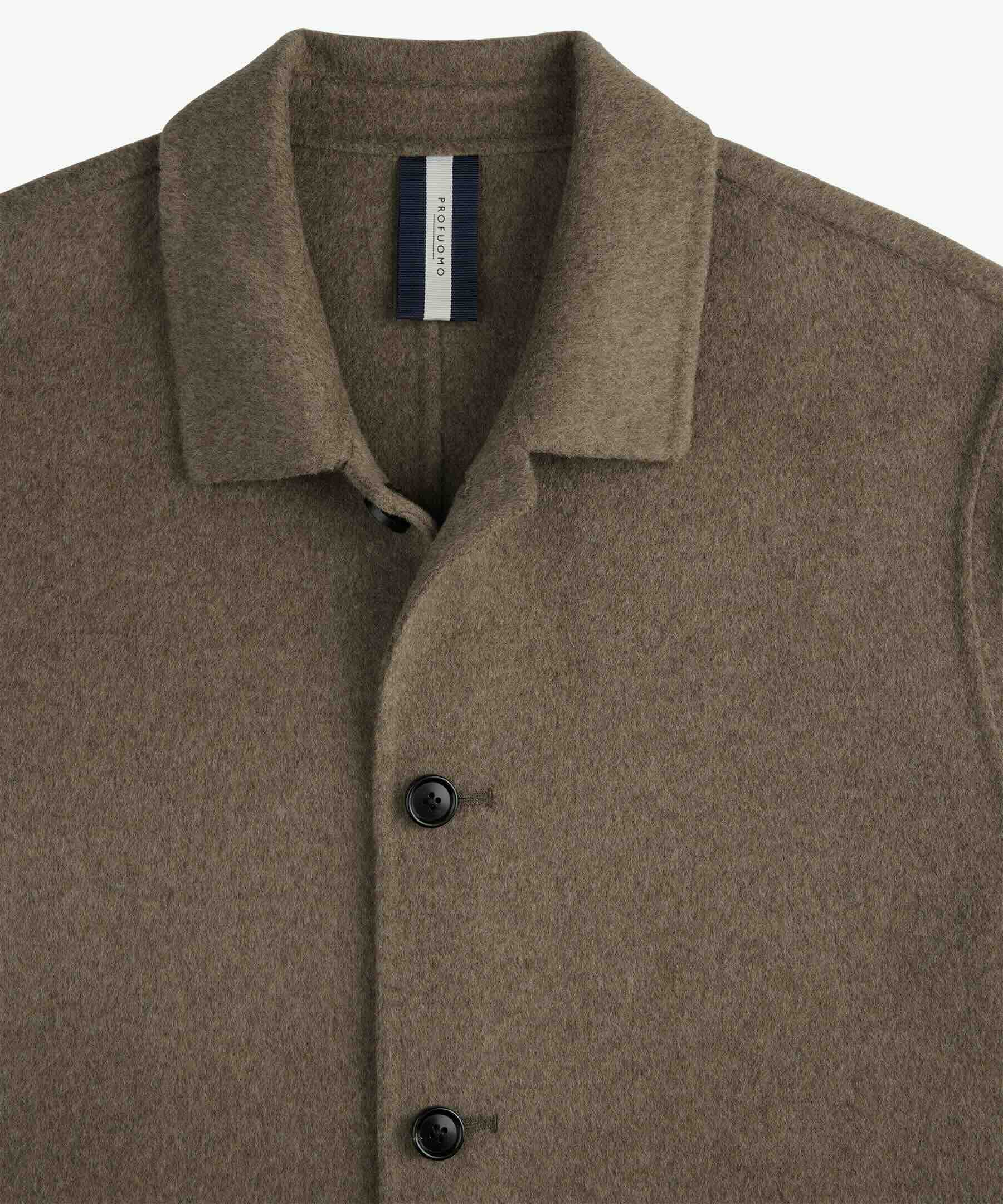 Overshirt wol - bruin