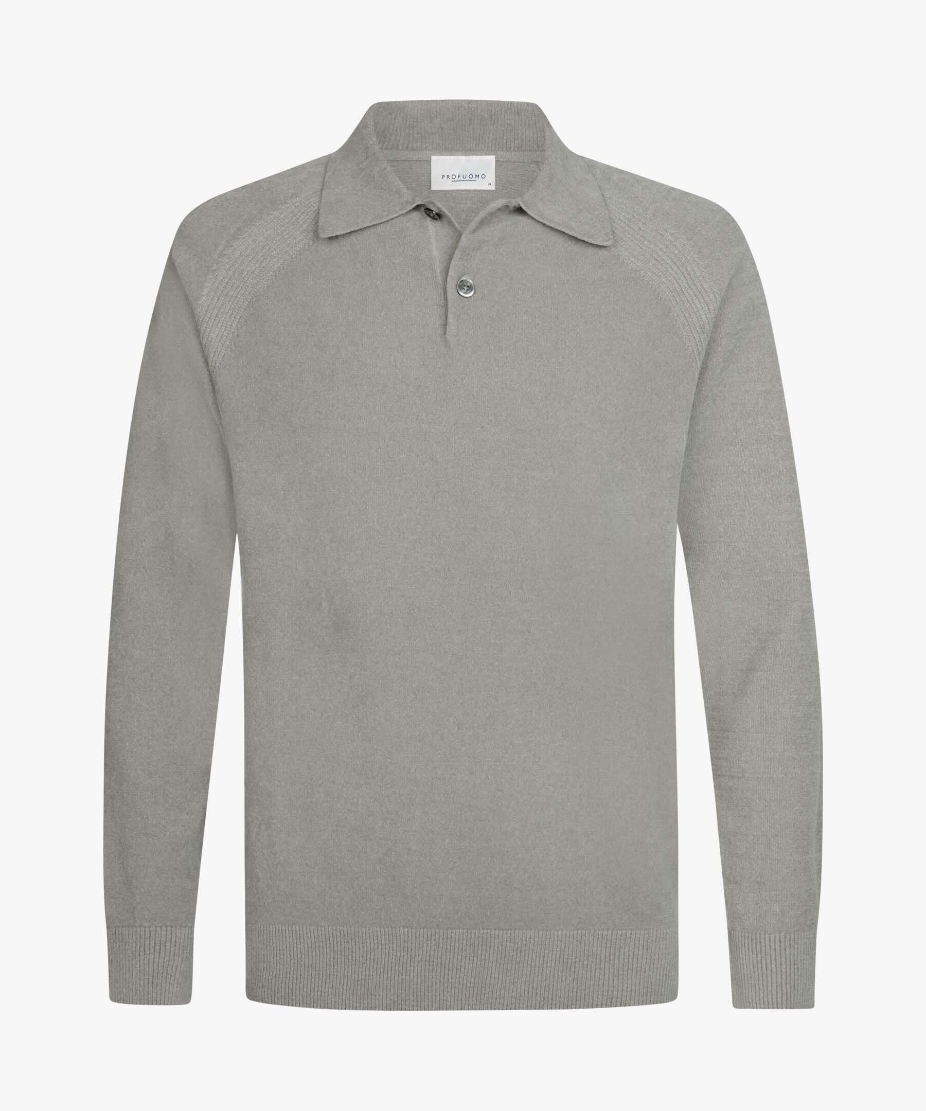 Trui chenille polokraag - grijs