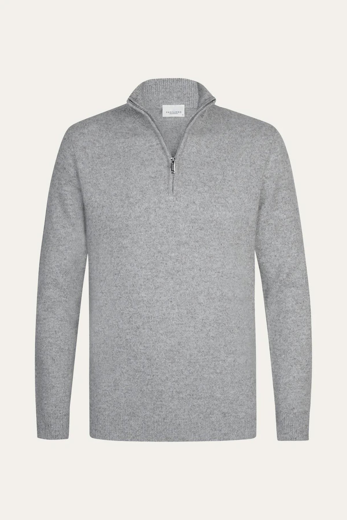 Trui two-tone halfzip - grijs