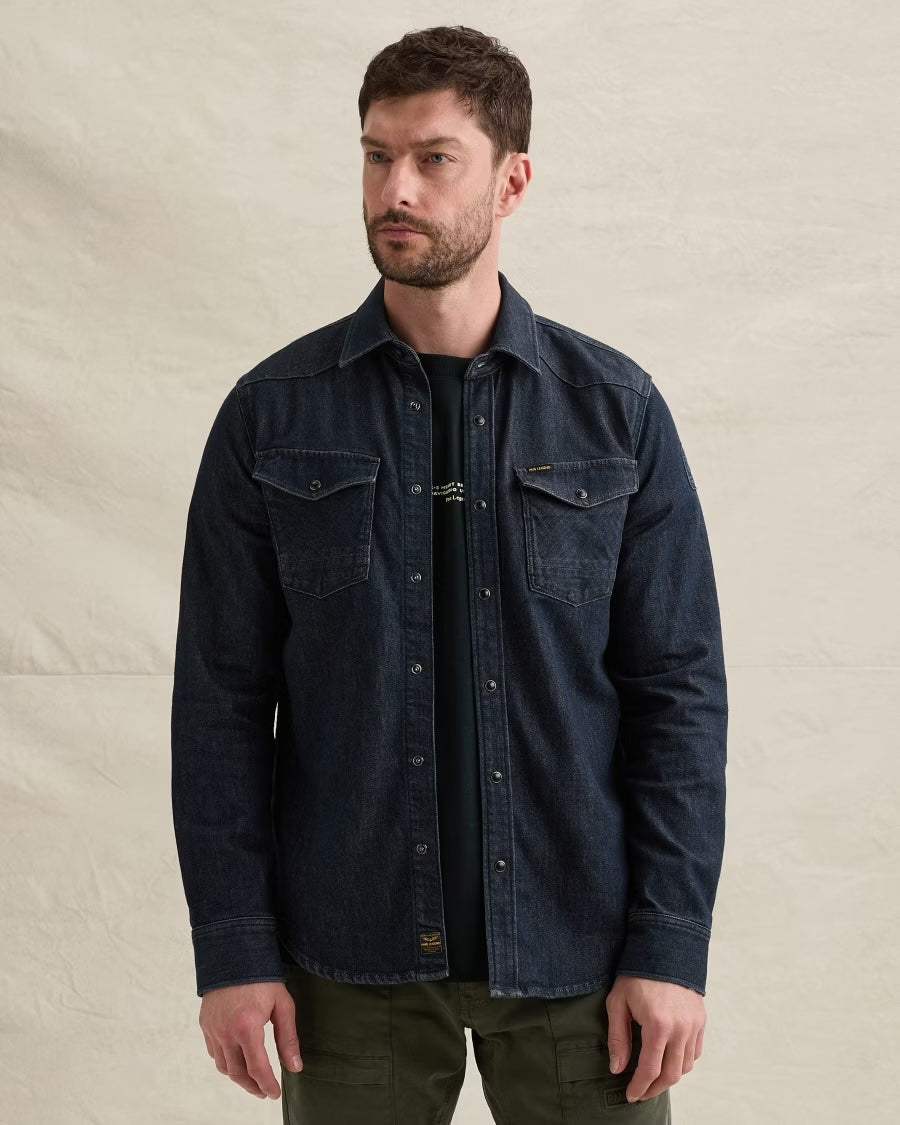Overhemd denim - blauw