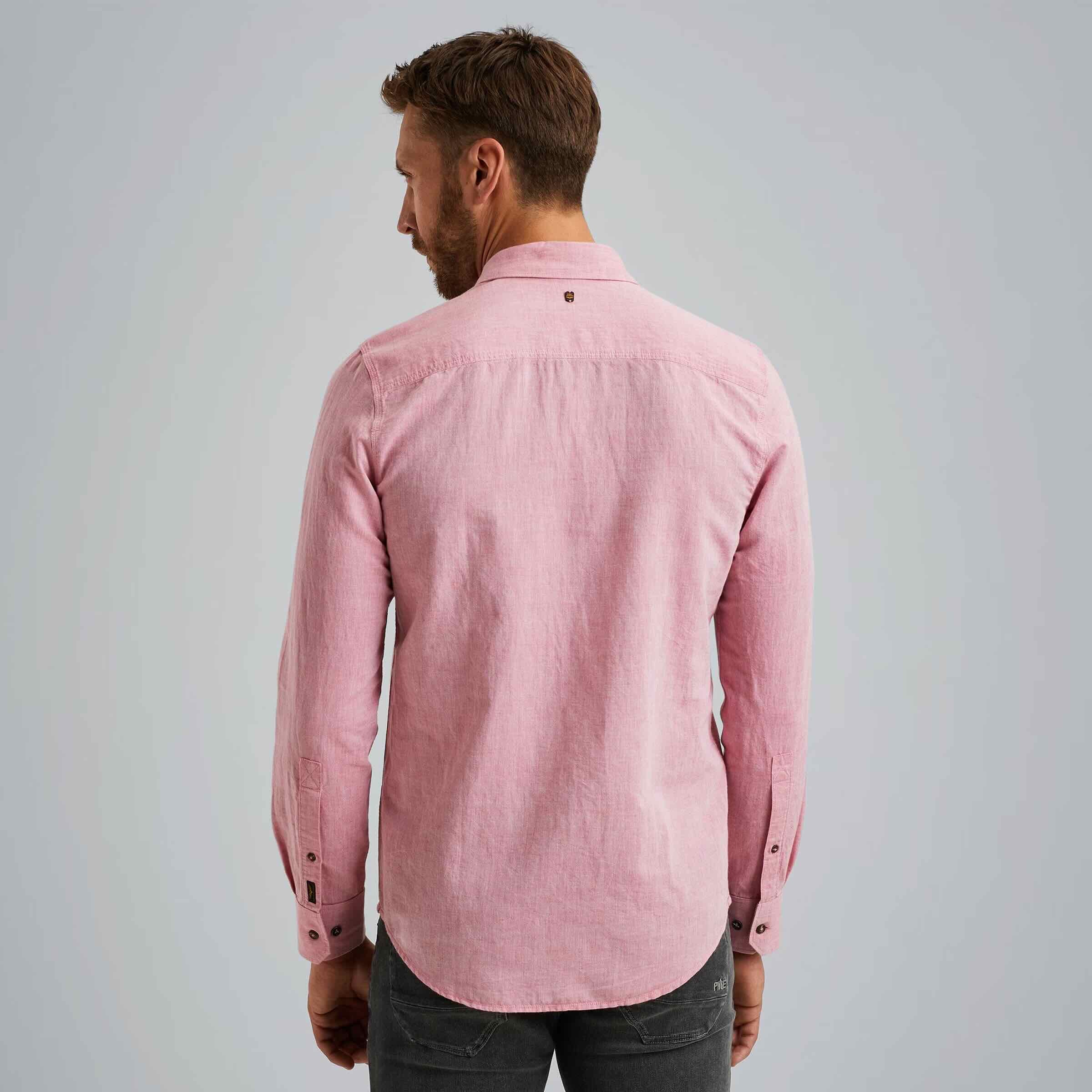 Overhemd katoen/linnen - roze