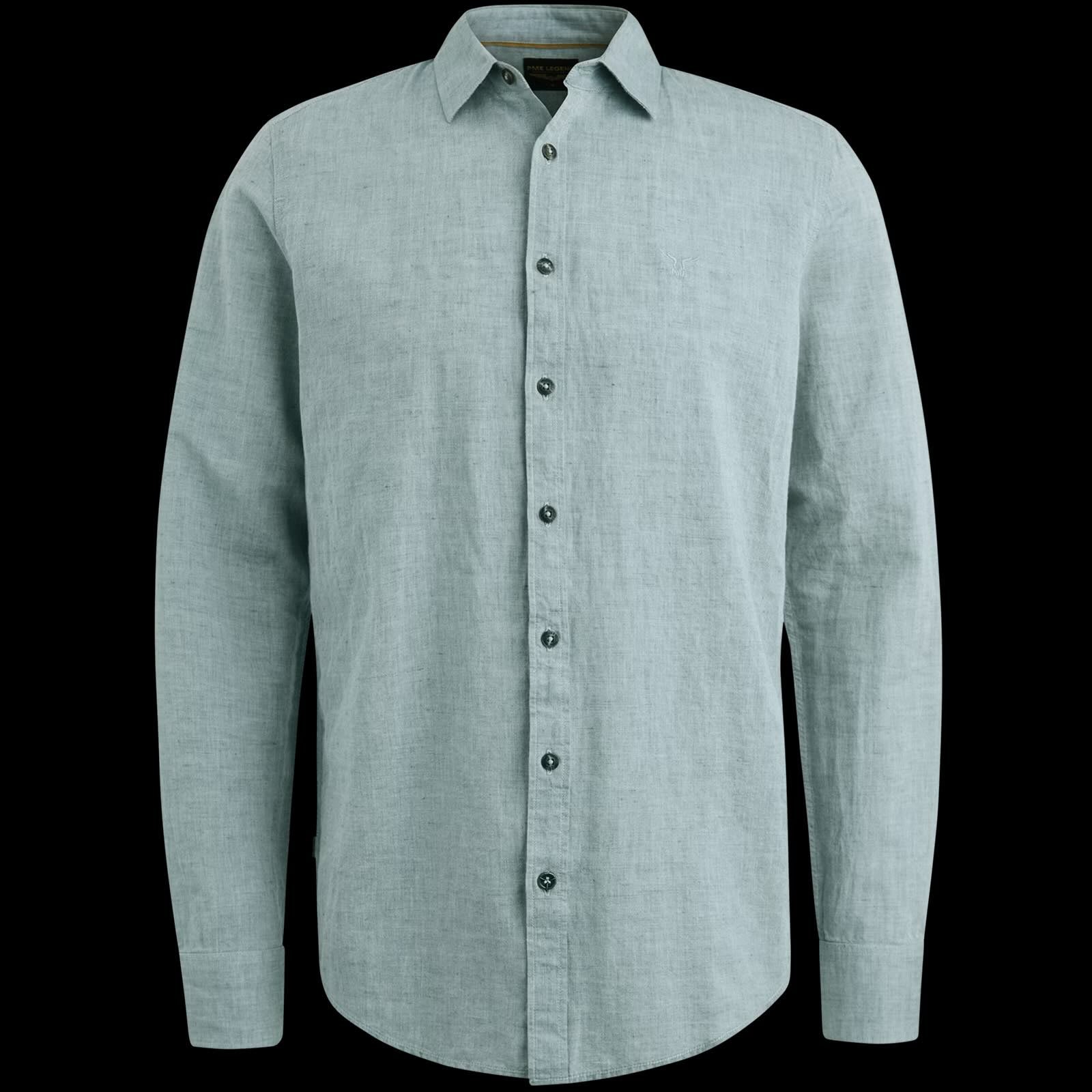 Overhemd katoen/linnen - groen
