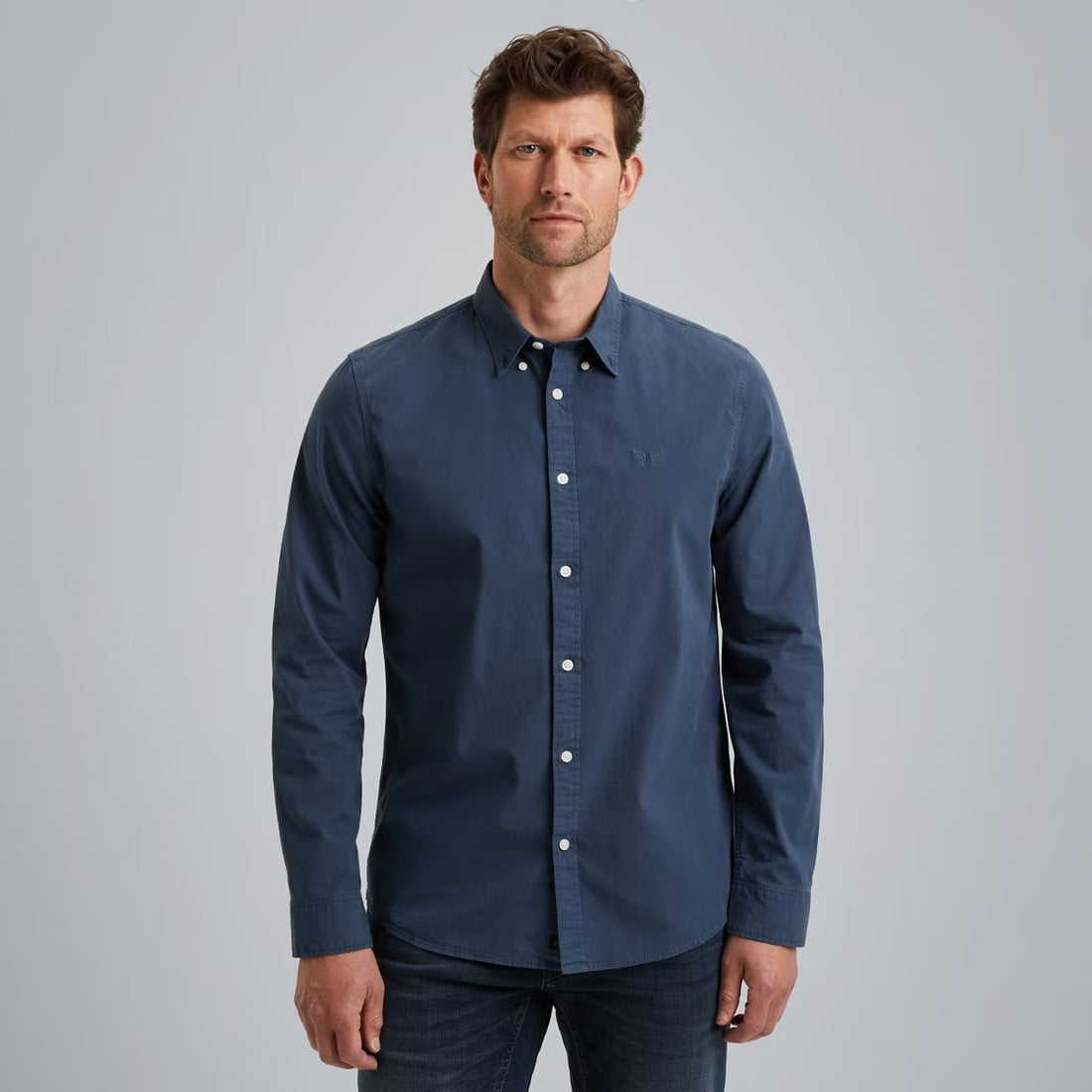 Overhemd American Classic - middenblauw