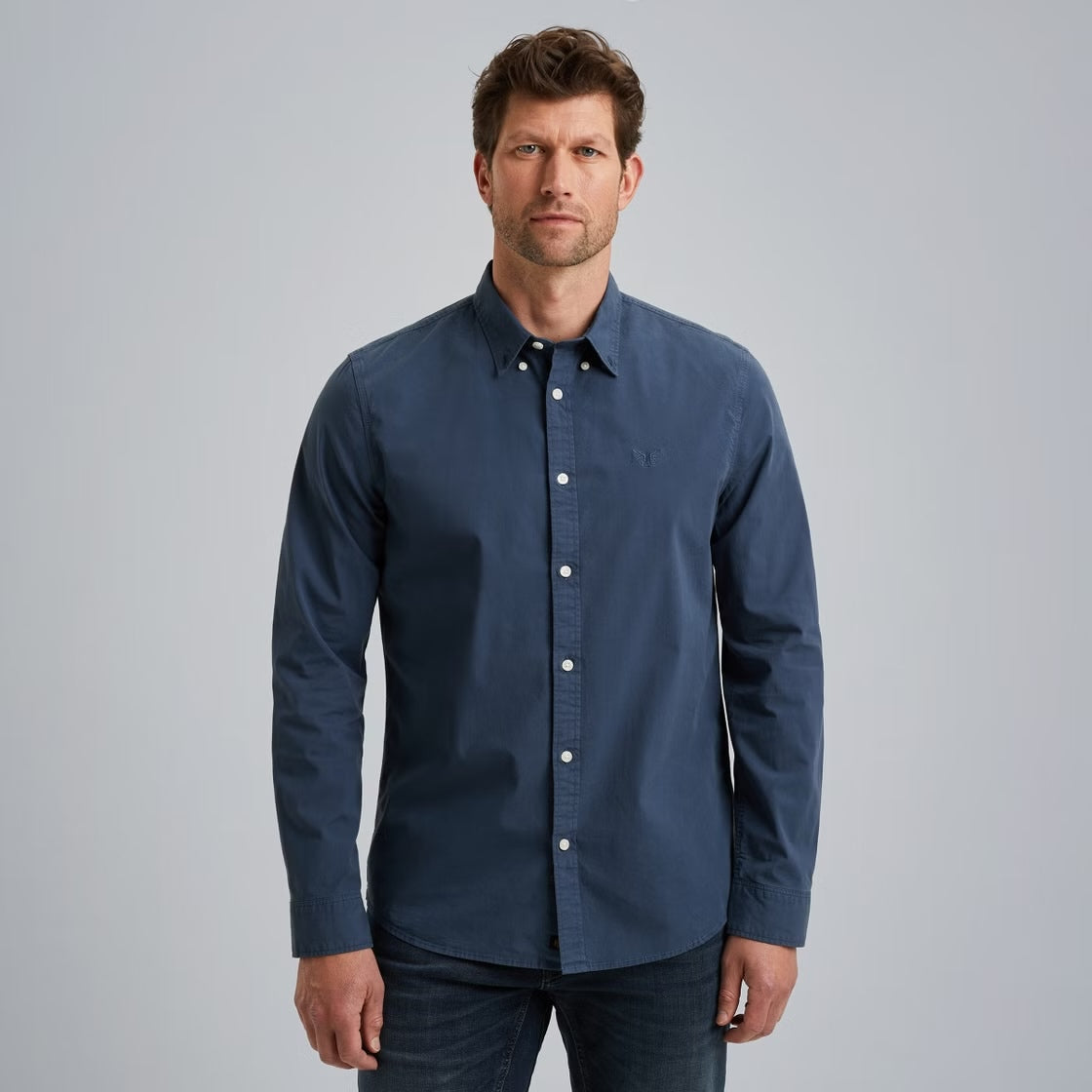 Overhemd American Classic - middenblauw