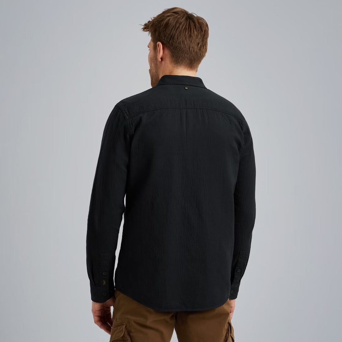 Overhemd poplin met borstzakken - blauw