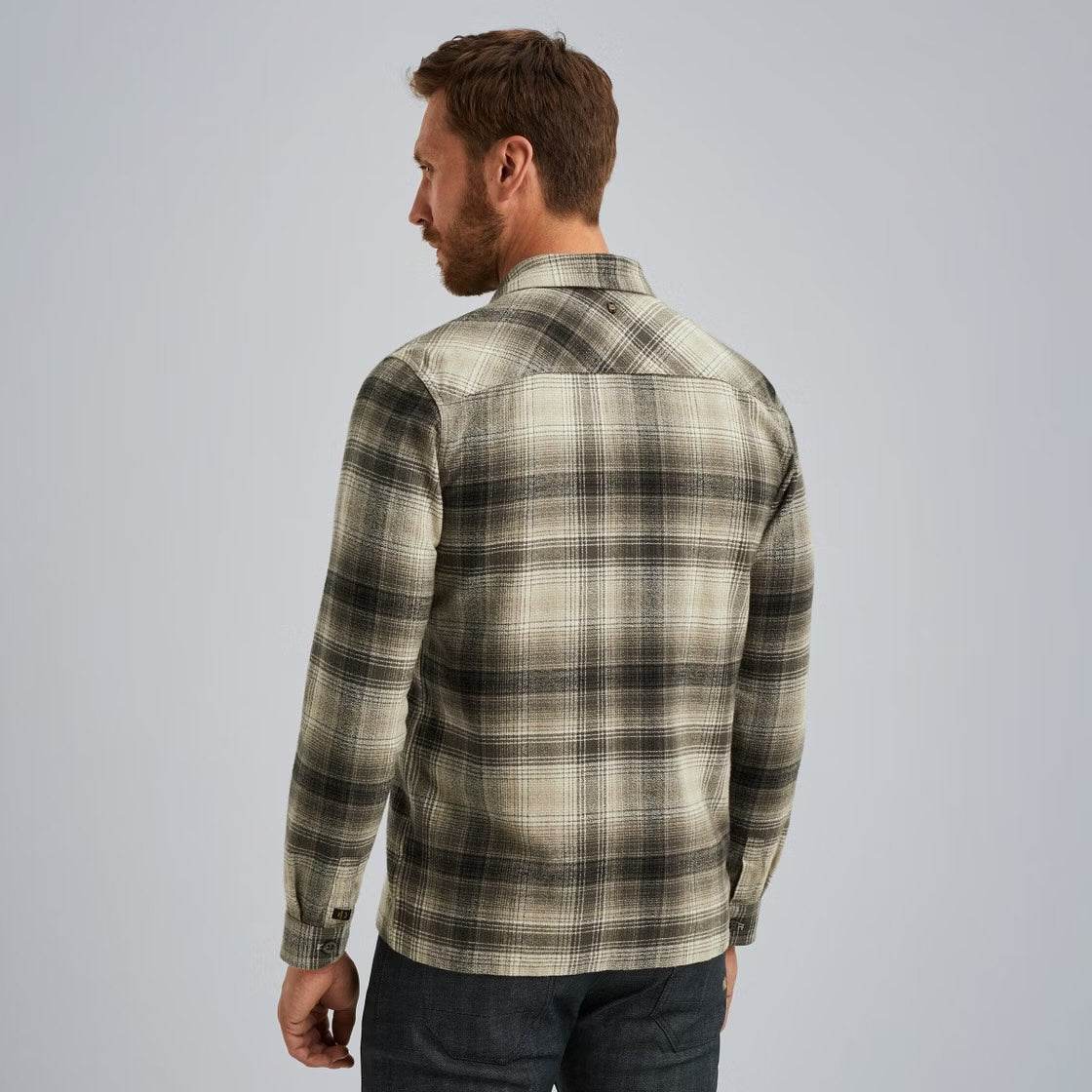 Overshirt geruit - beige