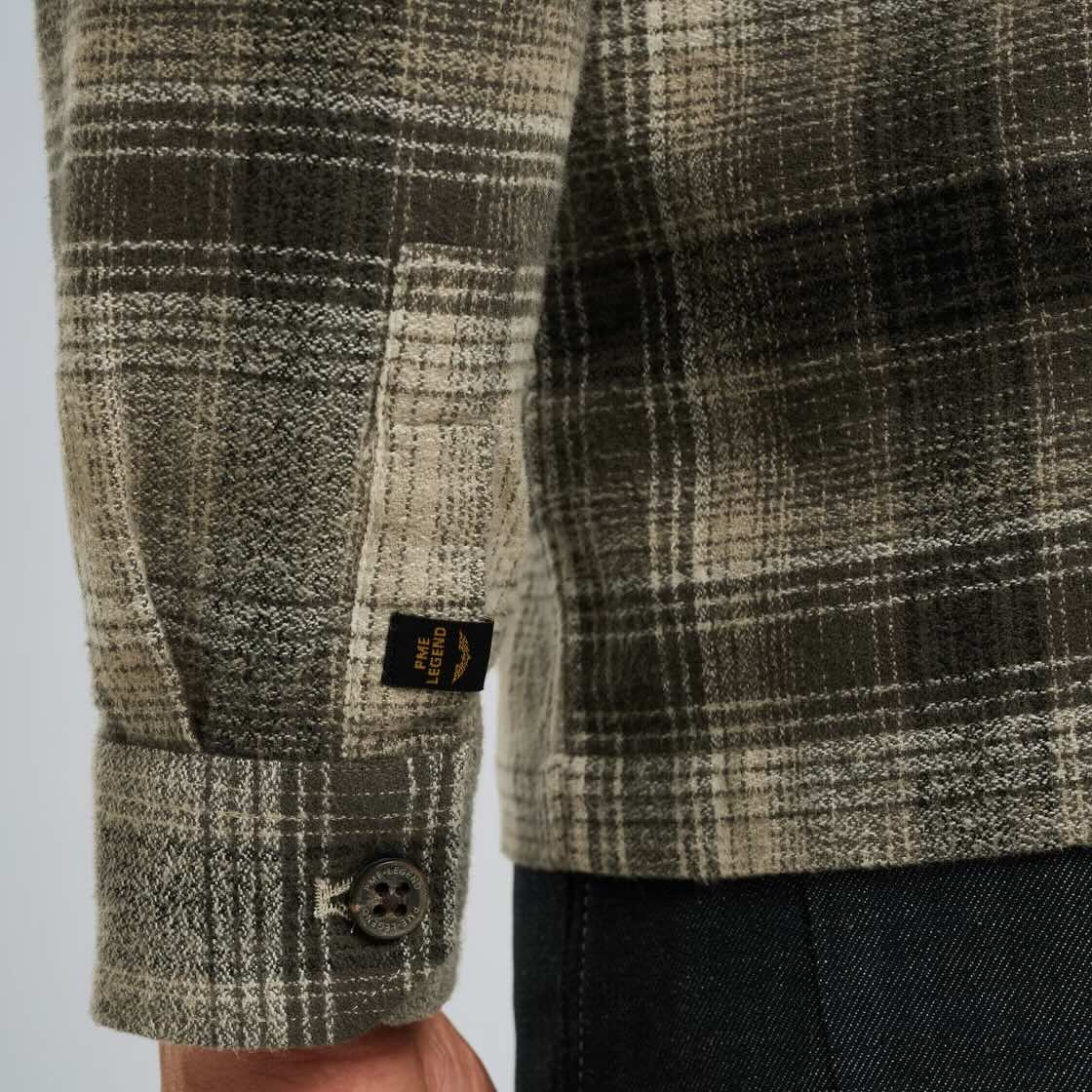 Overshirt geruit - beige