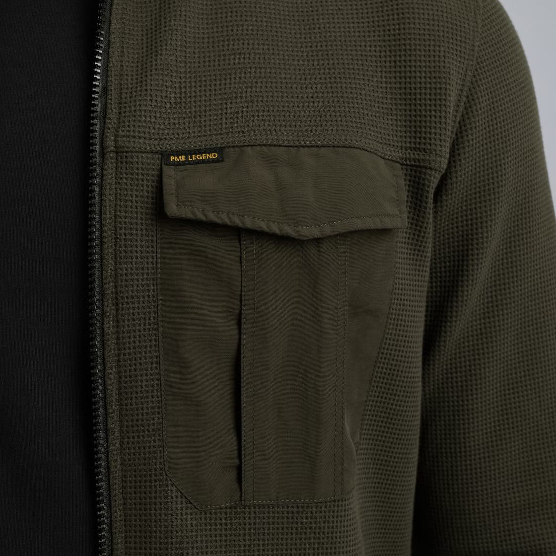 Overshirt met rits - groen