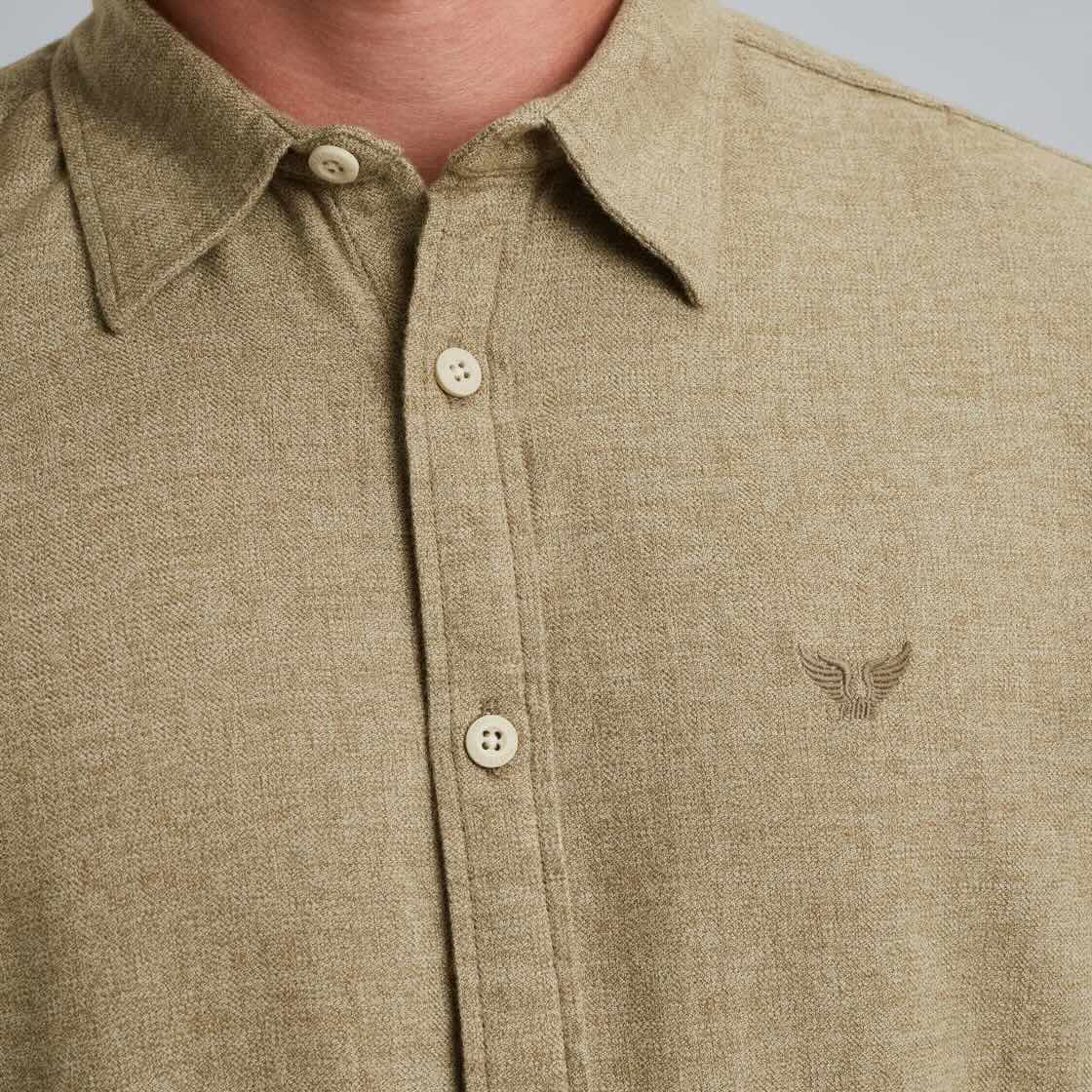 Overhemd allover structuur - groen