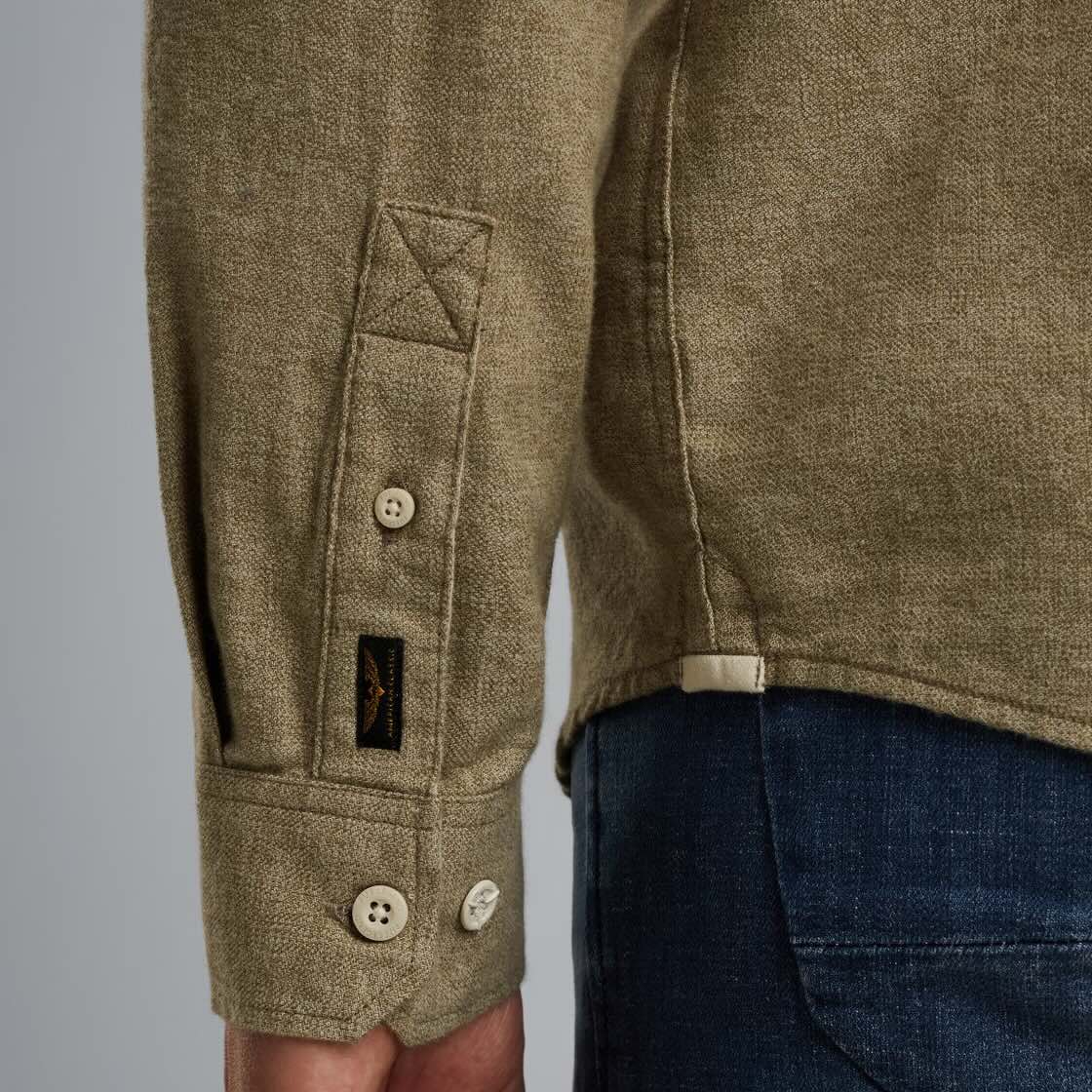 Overhemd allover structuur - groen