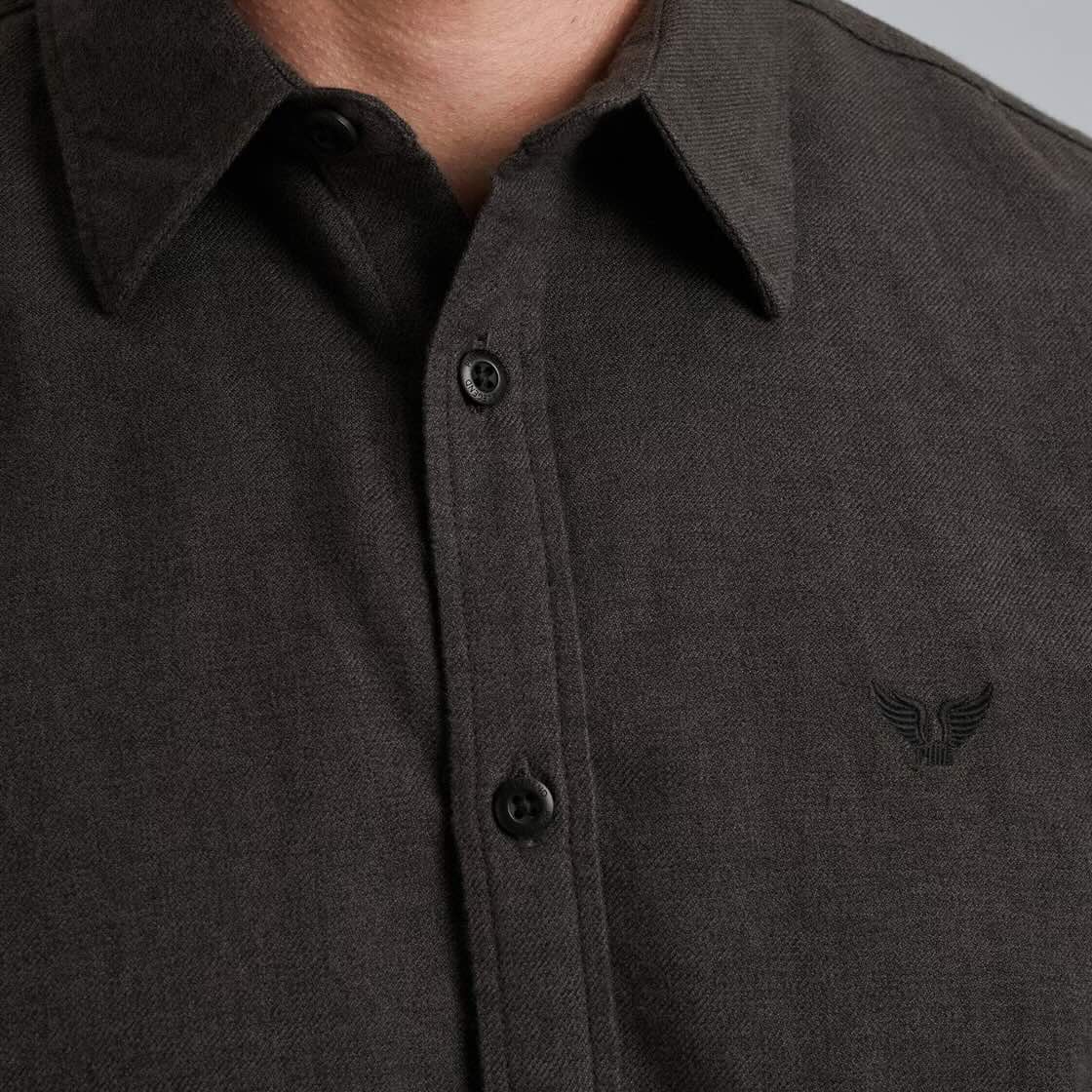 Overhemd allover structuur - zwart