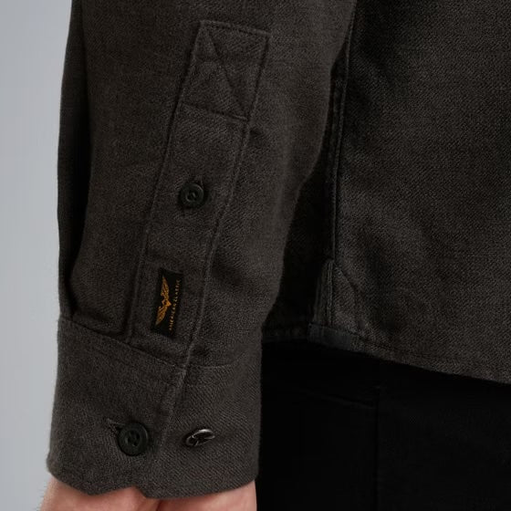 Overhemd allover structuur - zwart