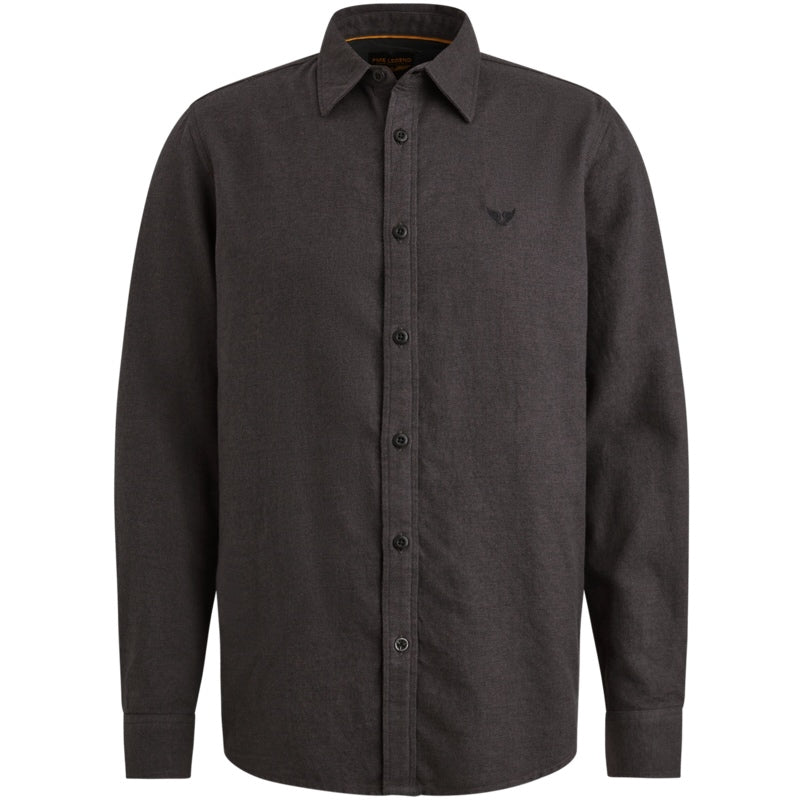 Overhemd allover structuur - zwart