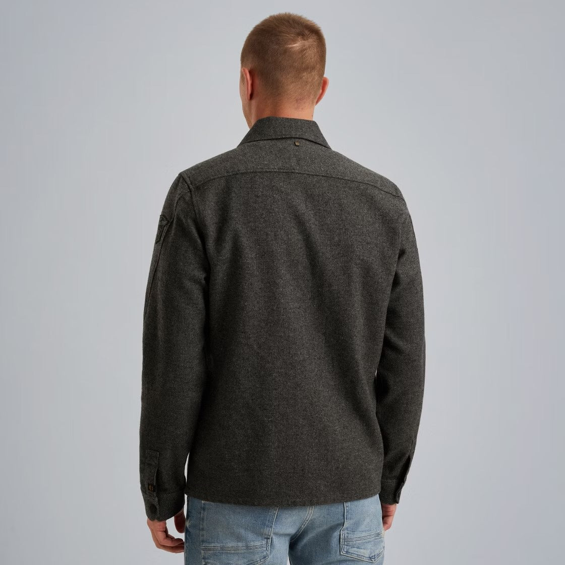 Overshirt met rits - grijs