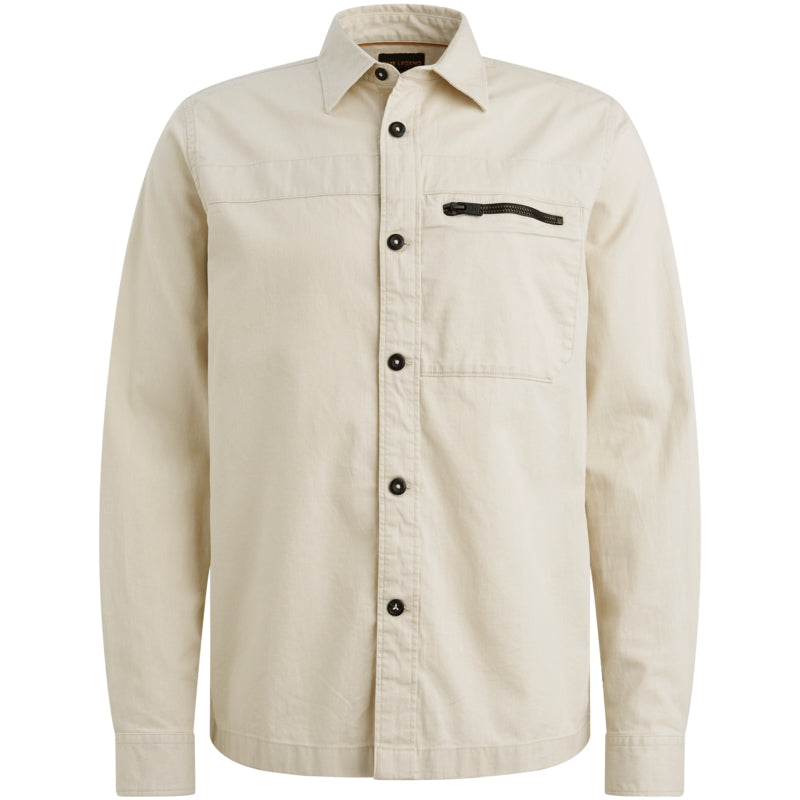 Overshirt met knoopsluiting - beige