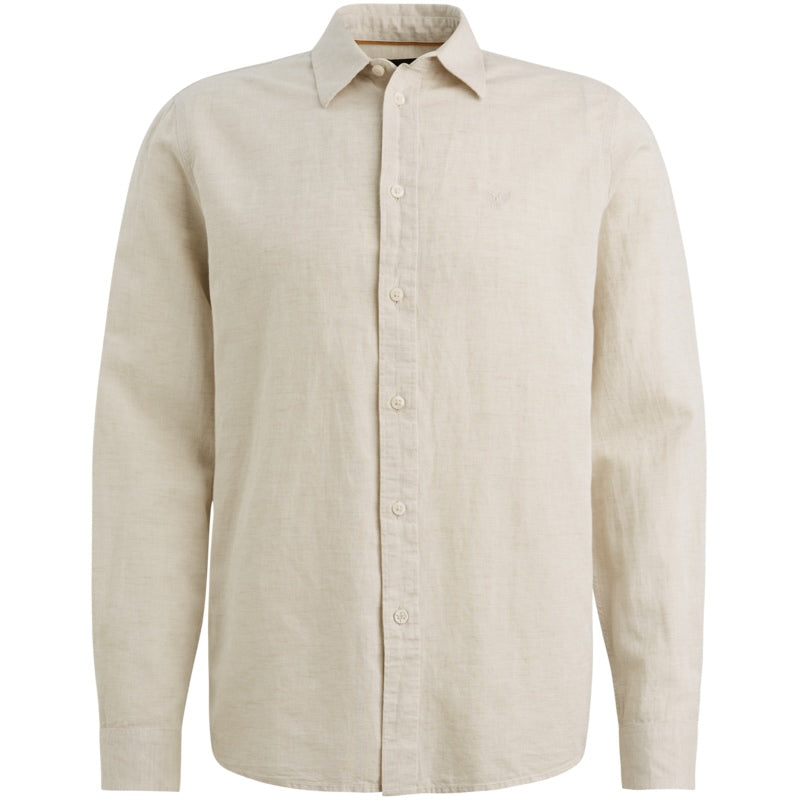Overhemd katoen linnen - beige