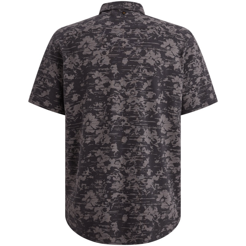 Overhemd jersey piqué - blauw/grijs
