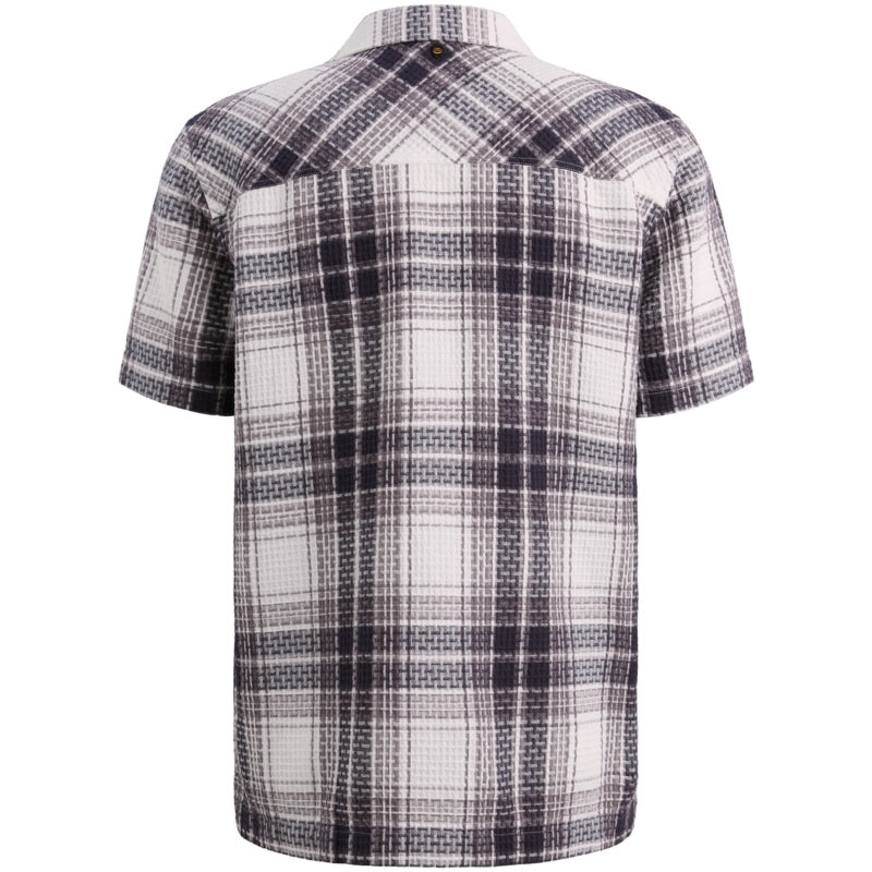 Overshirt geruit korte mouw - paars