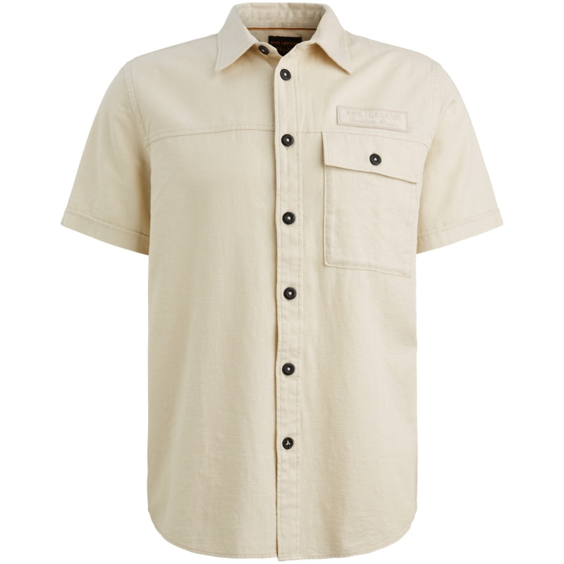 Overhemd korte mouw - beige
