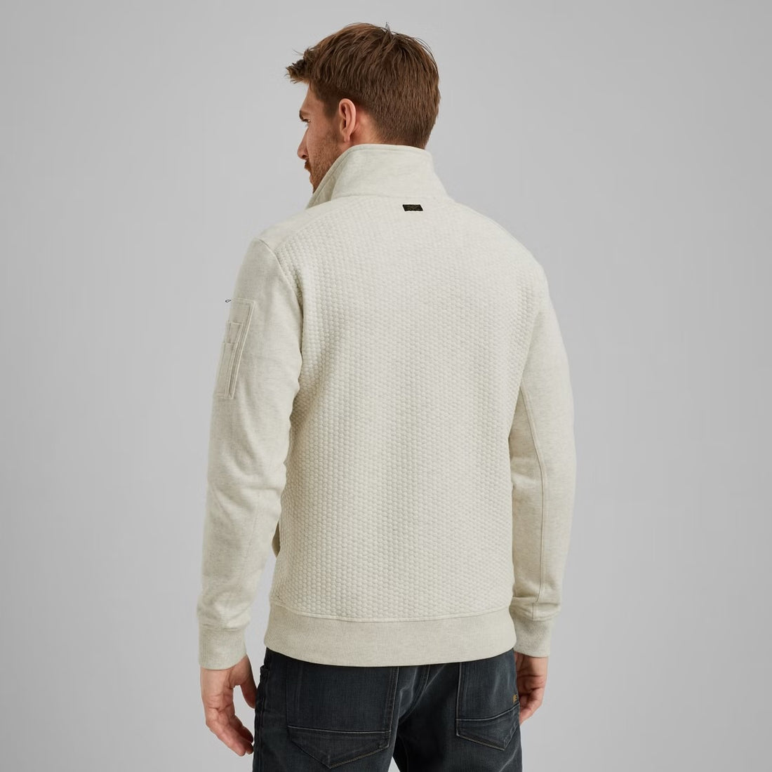 Vest sweat met rits - grijs melee