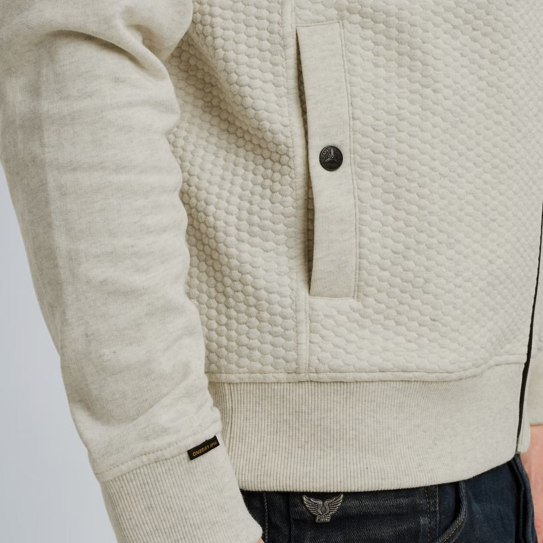 Vest sweat met rits - grijs melee