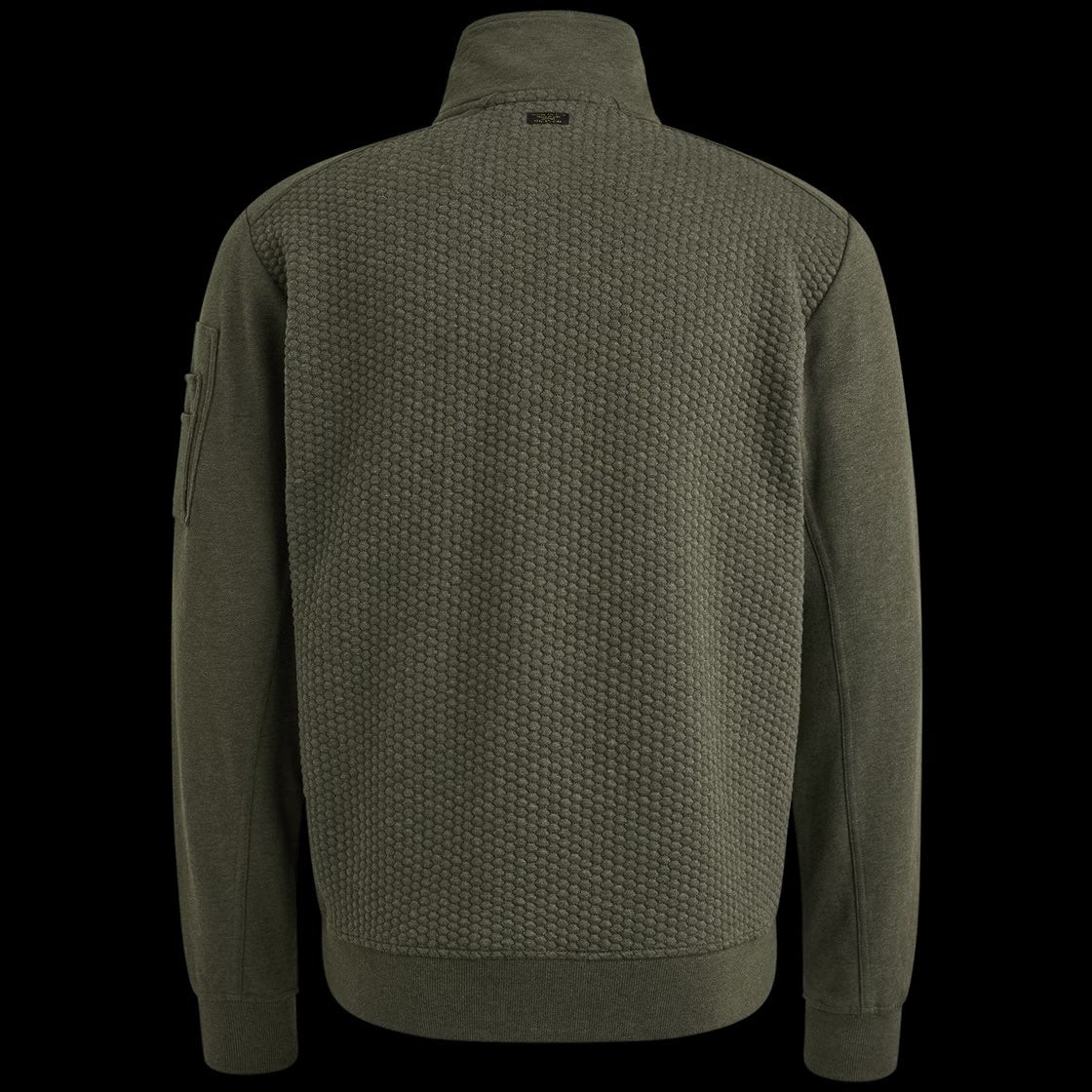 Vest sweat met rits - groen