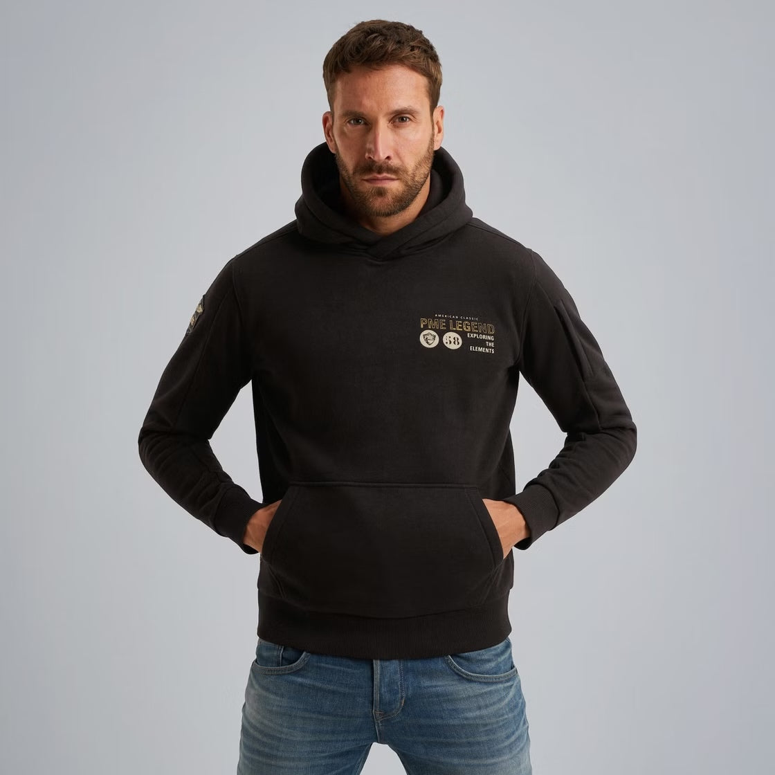 Hoodie met artwork - zwart