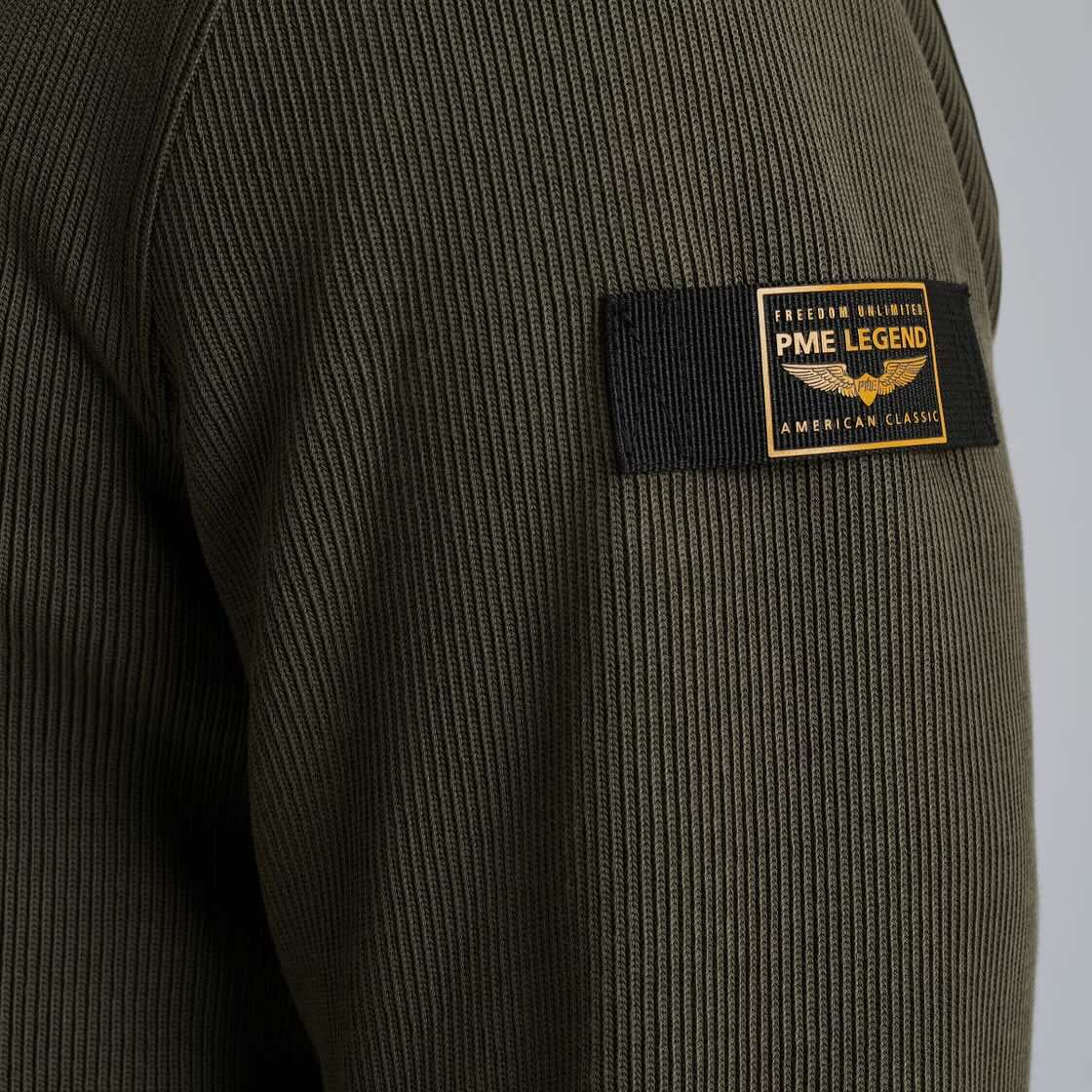 Trui sweat met borstzak - groen