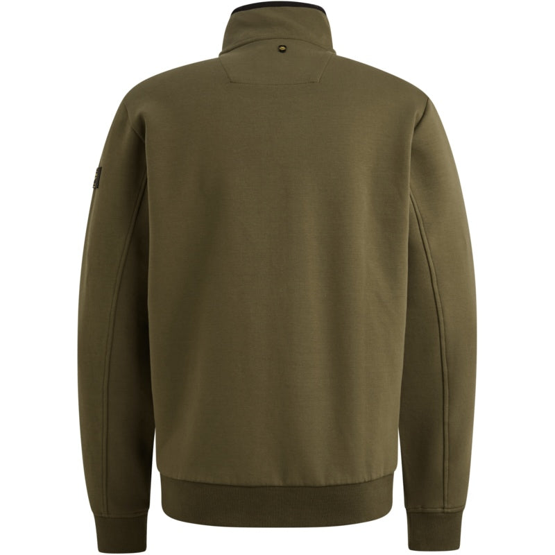 Vest sweat met rits - groen