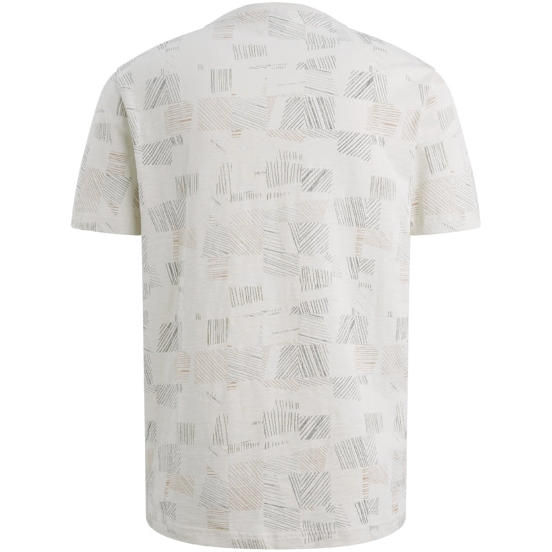 T-shirt met allover print - beige