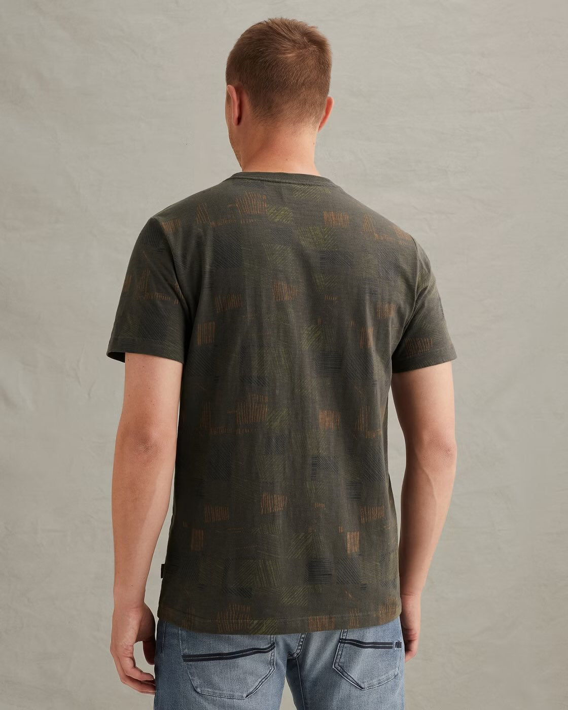 T-shirt met allover print - groen