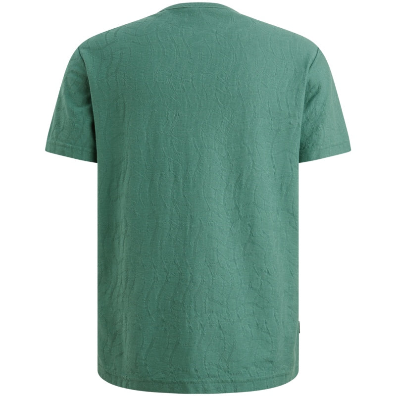 T-shirt jersey jacquardpatroon - groen