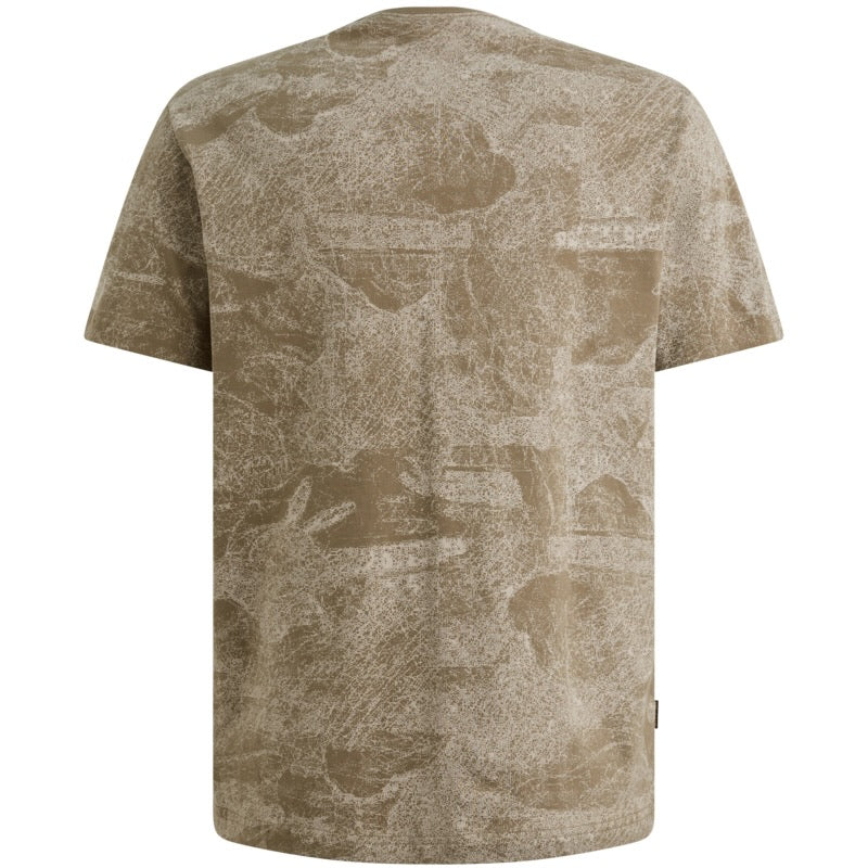 T-shirt jersey met allover print - dusky green