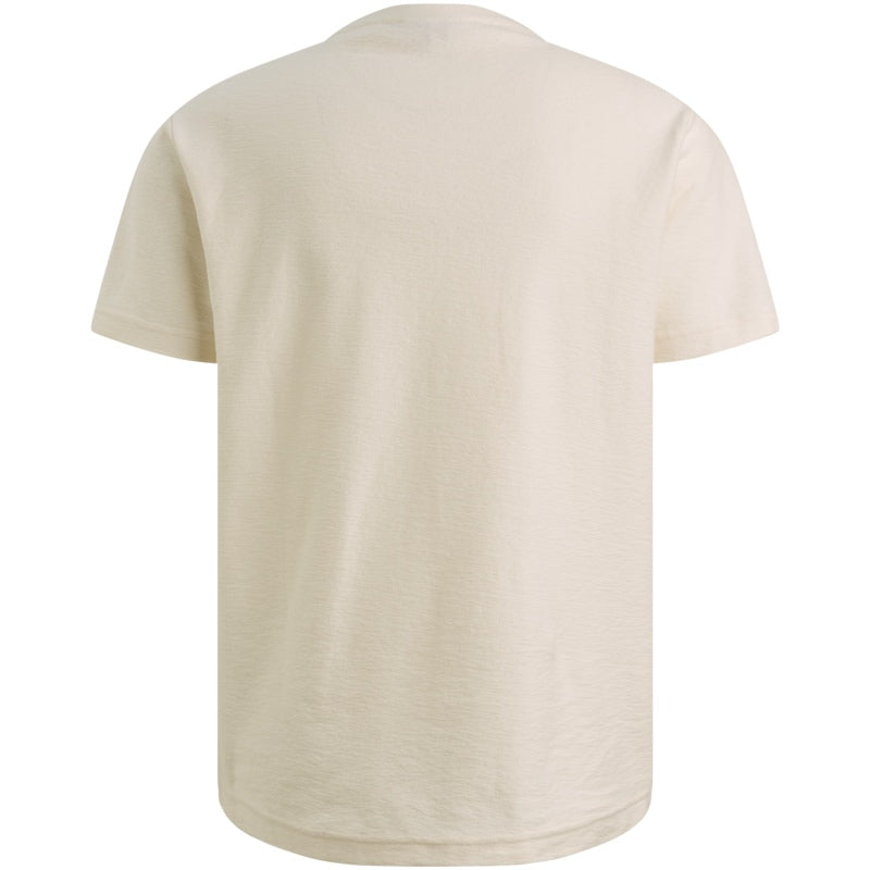 T-shirt jersey jacquard met artwork - egret