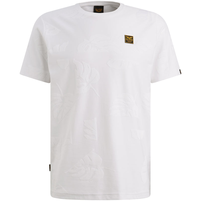 T-shirt jersey jacquard - wit