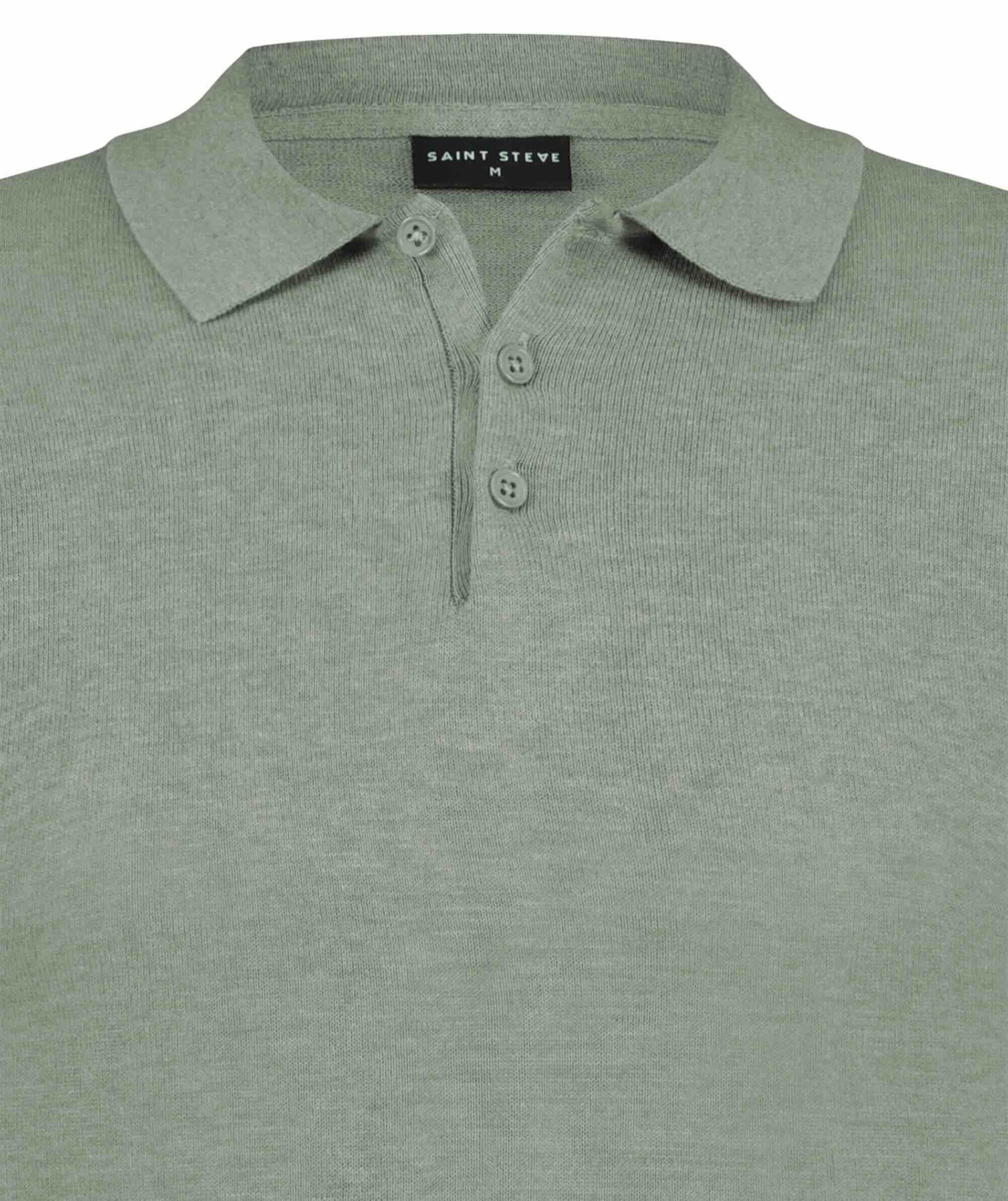 Polo CHRIS korte mouw - cloudygreen