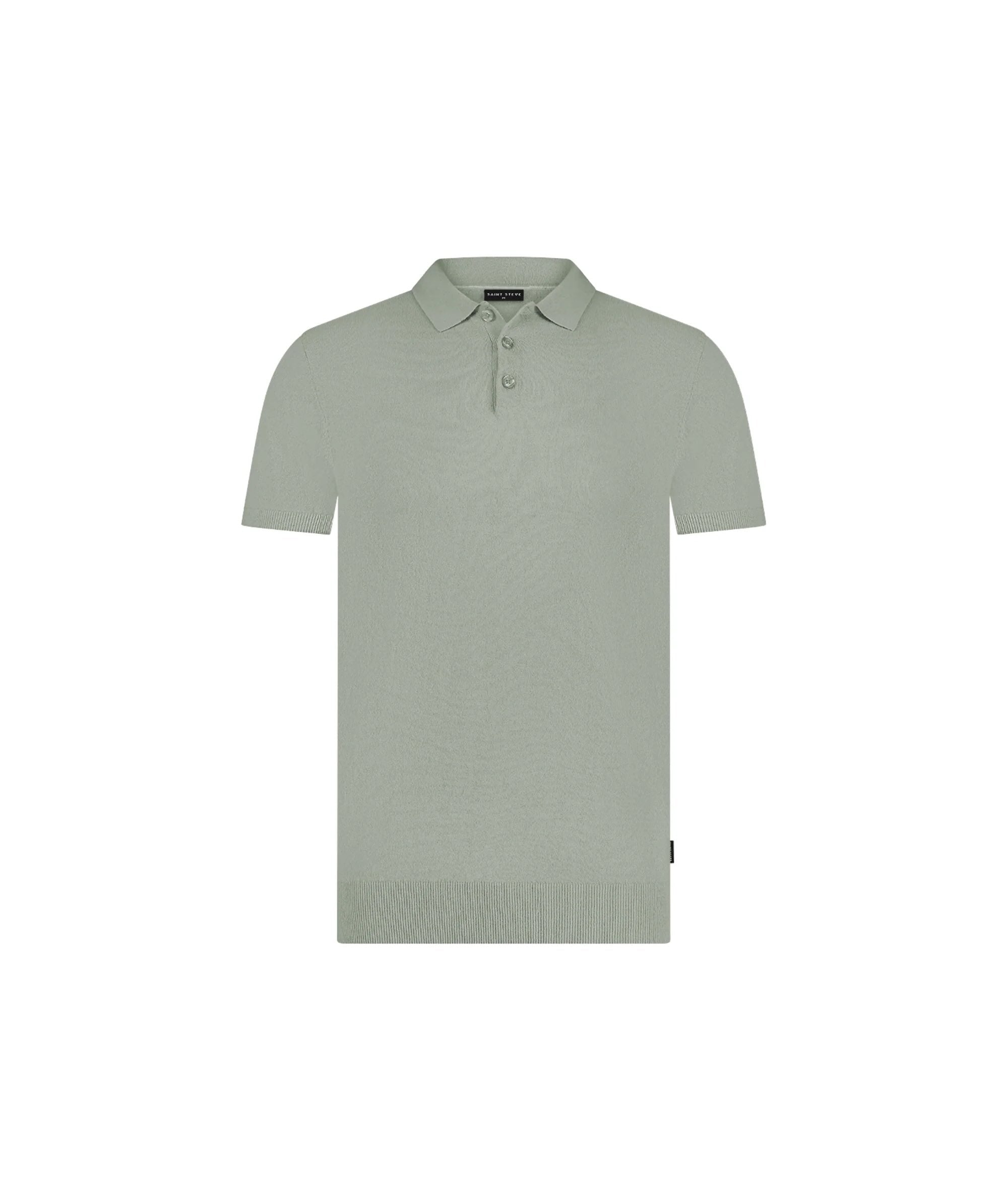 Polo VINCE korte mouw - cloudy green