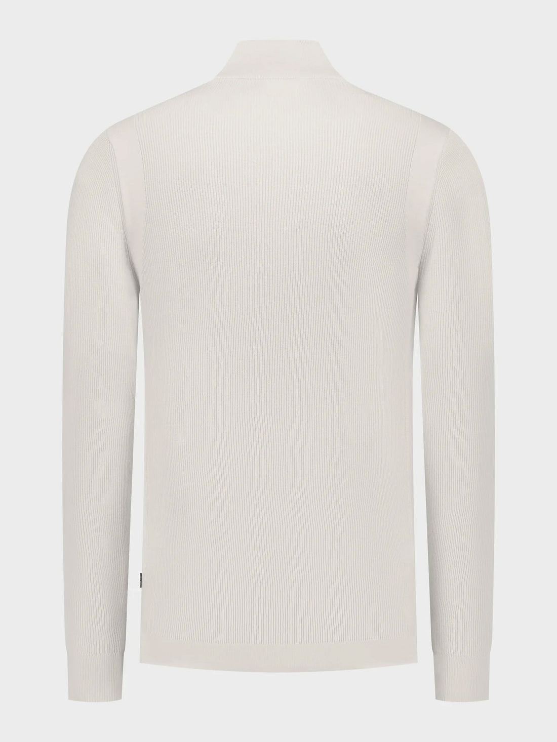 DAMIAN trui met halfzip - stone