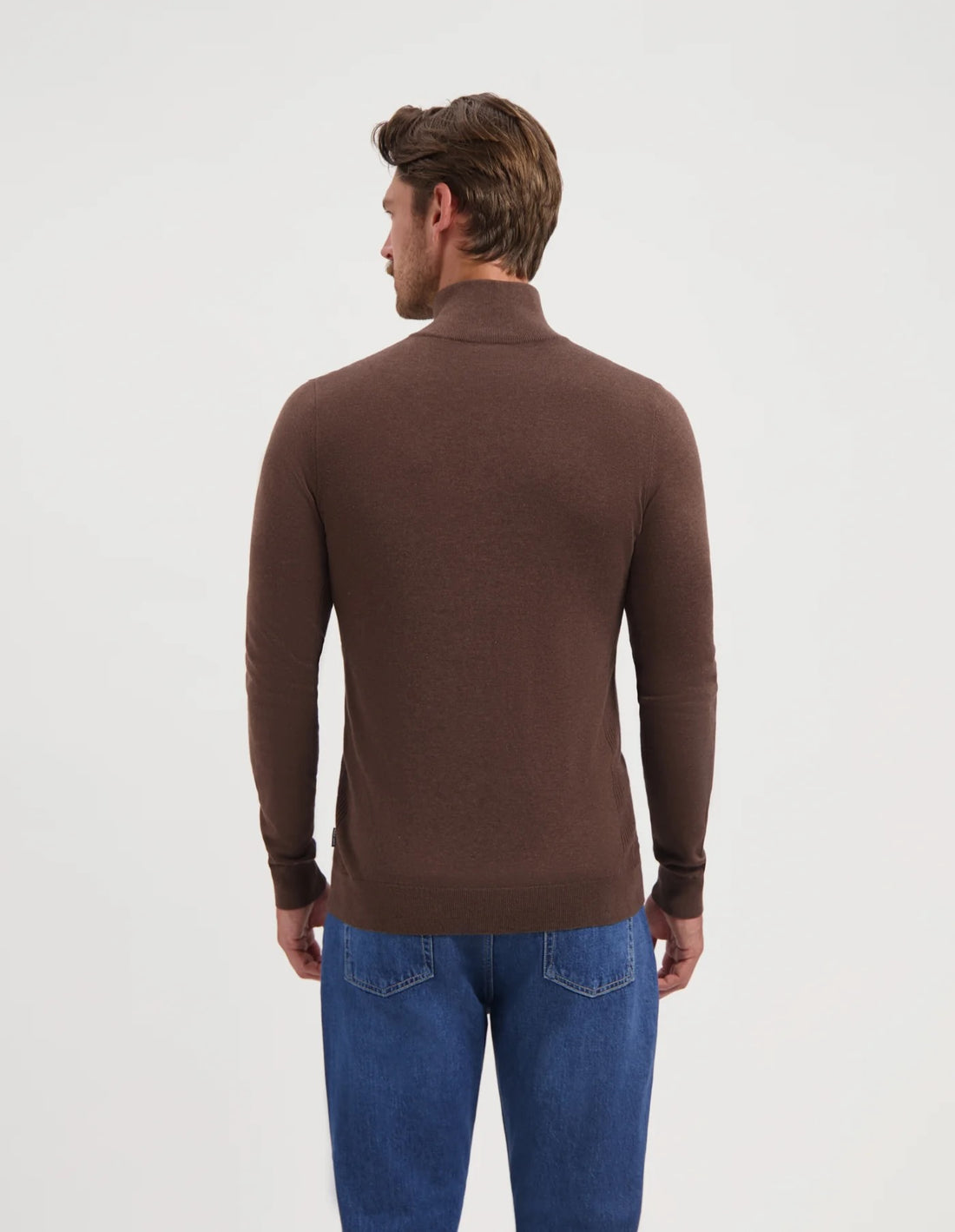 DIRK vest met rits - bruin