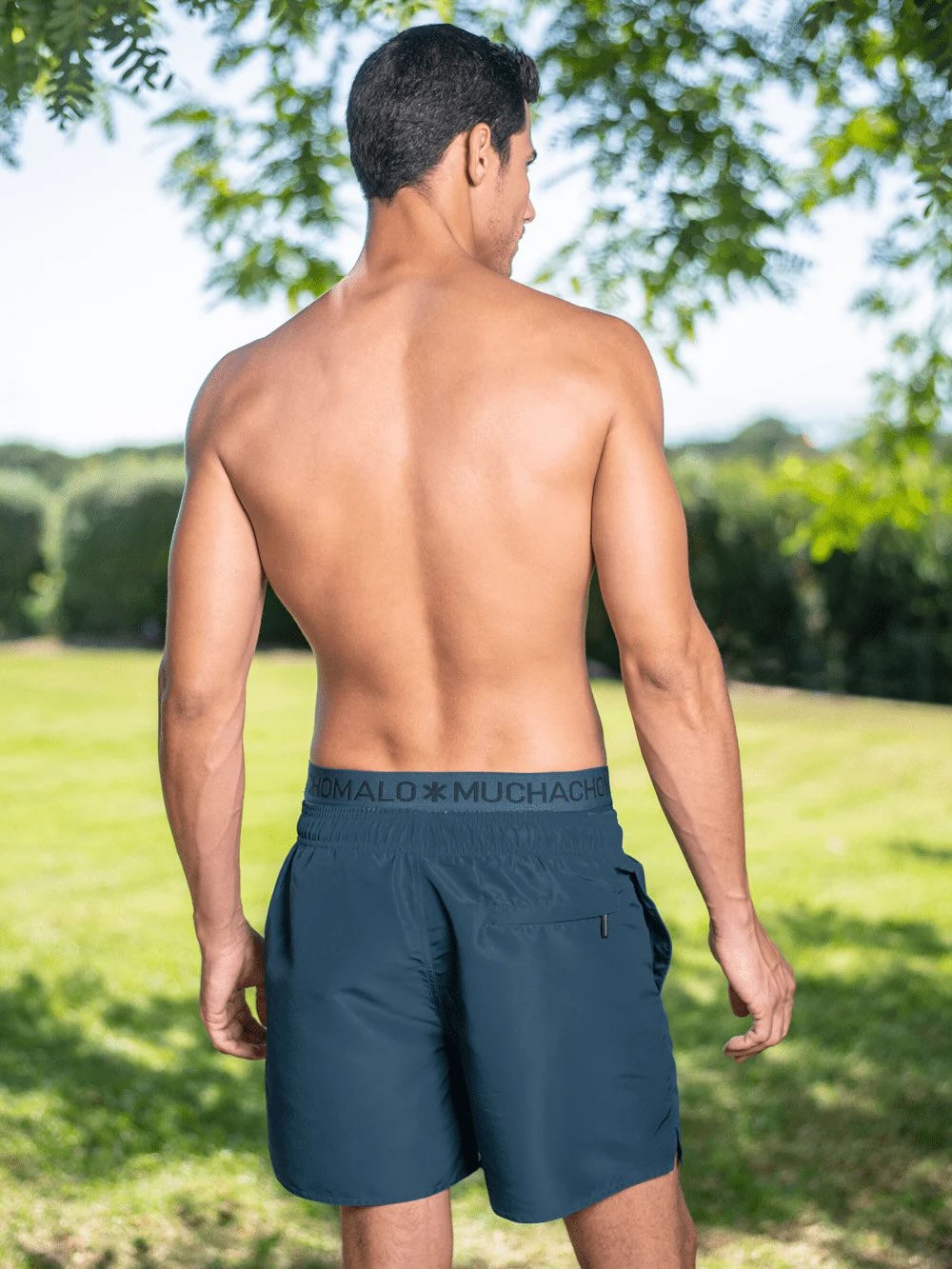 Zwembroek met gratis boxershort - blauw