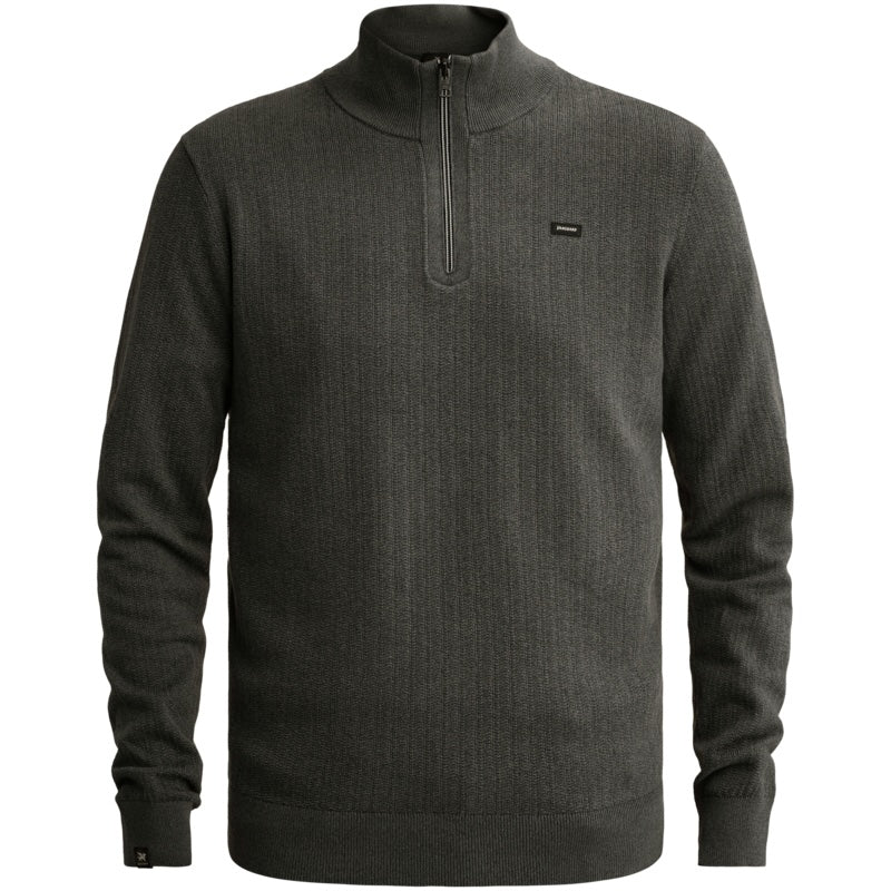 Trui met halve rits - blauw