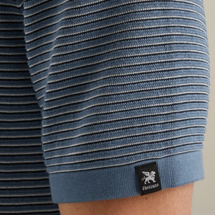 Polo streepdesign - blauw